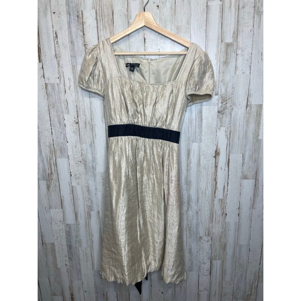 I.N. Studio size 14 gold and black dress